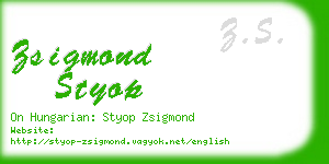 zsigmond styop business card